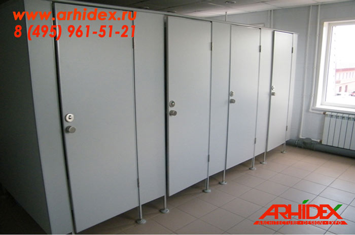 Сантехнические перегородки туалетные кабины Архидекс Антивандальные ЛДСП 16мм